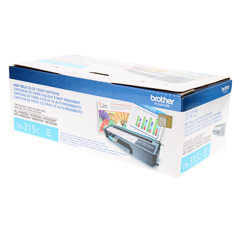 OEM Brother (TN315C) Toner Cartridge, Cyan, 3.5K High Yield