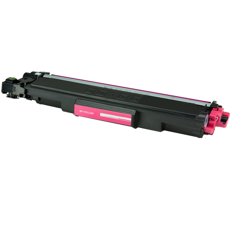 Compatible Brother TN223 (TN223M) Toner Cartridge, Magenta, 1.3K Yield