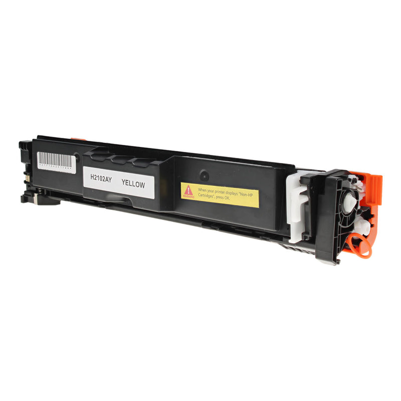 Compatible HP 210A (W2102A) Toner Cartridge, Yellow, 1.8K Yield, (New chip), Will not work with E series