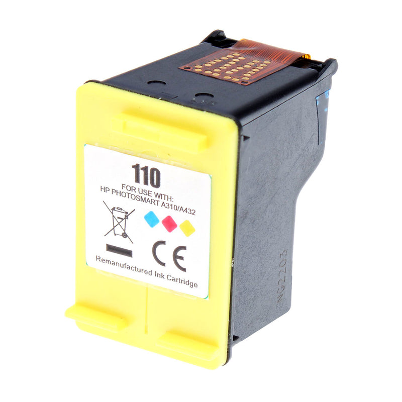 Remanufactured HP 110 (CB304AN) InkJet Cartridge, Tri-Color, 55 Yield