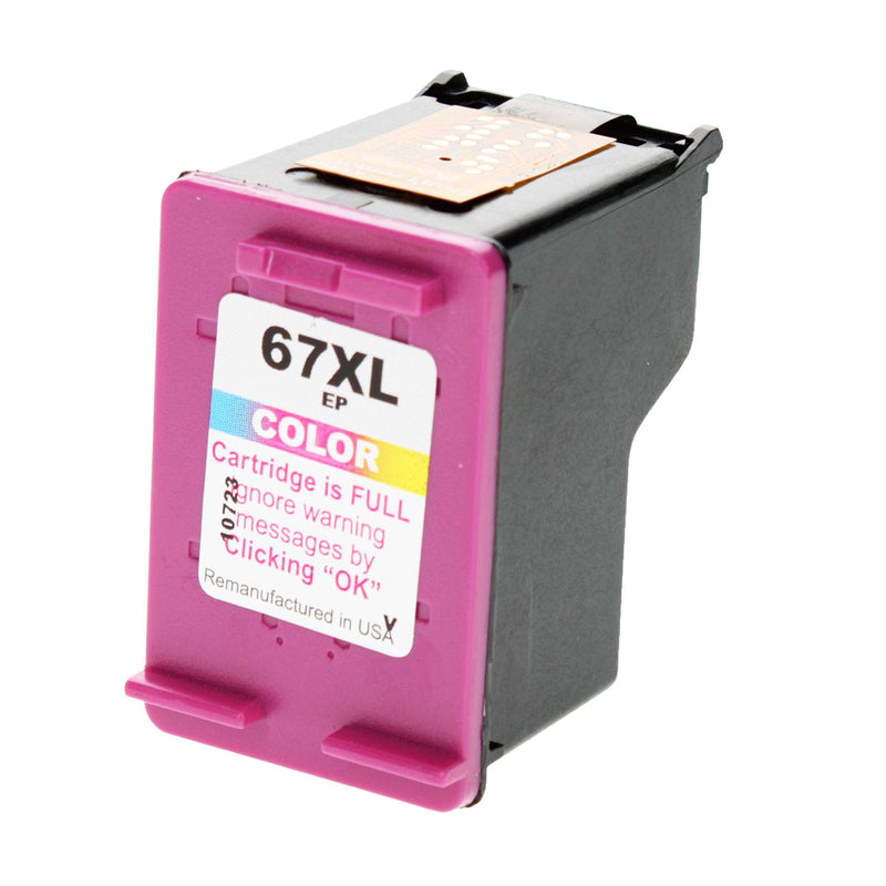 Remanufactured HP 67XL (3YM58AN) InkJet Cartridge, Tri-Color, 200 High Yield
