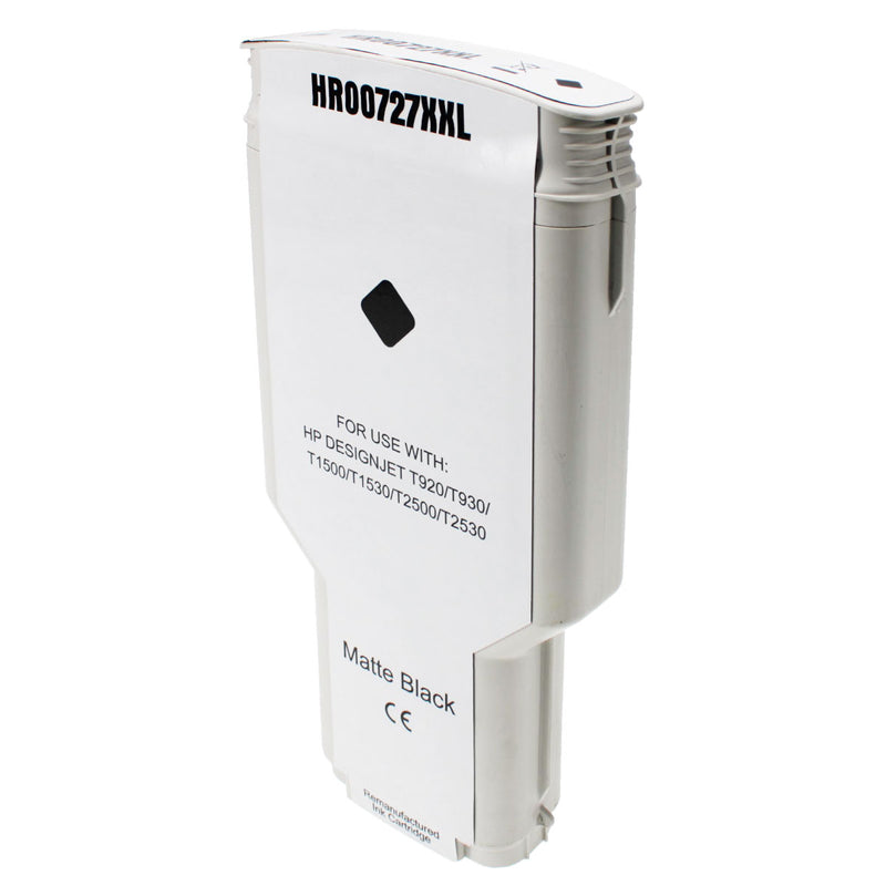 Remanufactured HP 727 (C1Q12A) Wide Format, Matte Black, 300ml