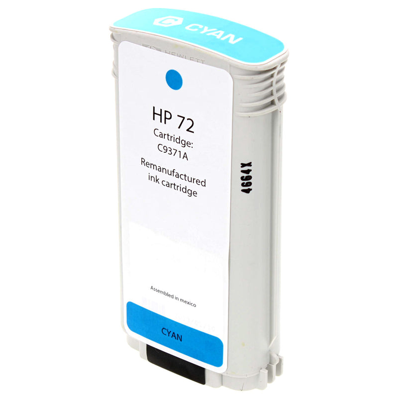 Remanufactured HP 72 (C9371A) Wide Format, Cyan, 130ml