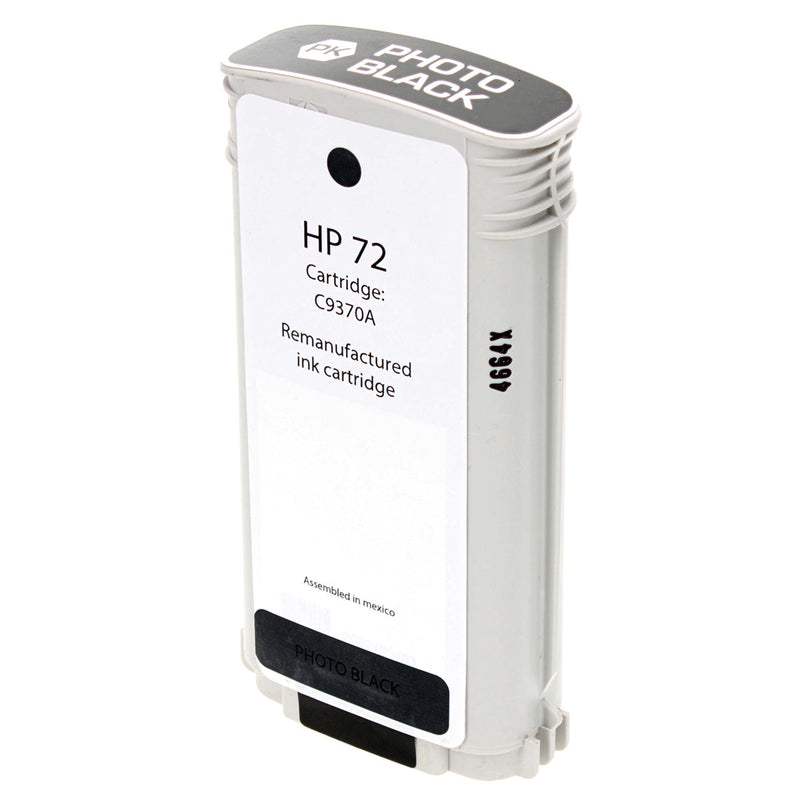 Remanufactured HP 72 (C9370A) Wide Format, Photo Black, 130ml