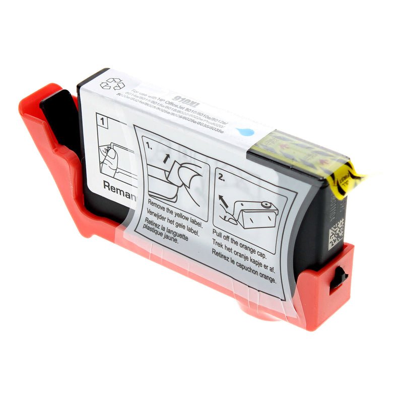 Remanufactured HP 910XL (3YL62AN) InkJet Cartridge, Cyan, 825 High Yield, New Chip, Firmware Update Enhanced