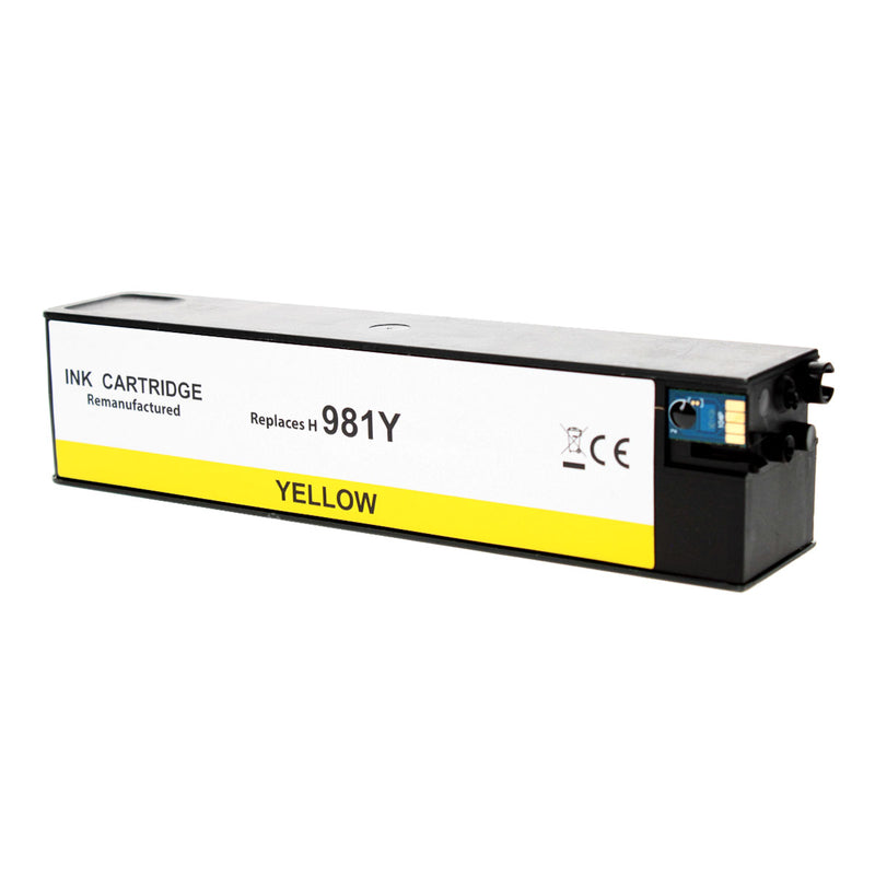 Remanufactured HP 981Y (L0R15A) InkJet Cartridge, Yellow, 16K Extra High Yield