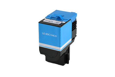 Compatible Lexmark 801HC (80C1HC0) Toner Cartridge, Cyan, 3K High Yield