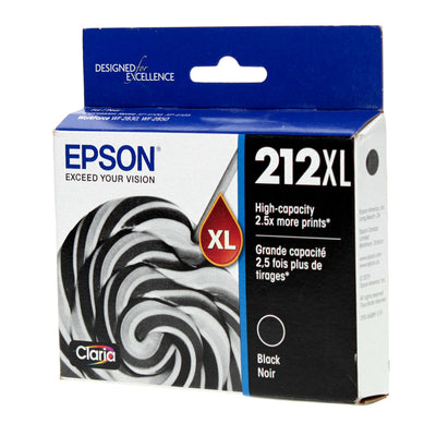 OEM Epson 212XL (T212XL120) Inkjet, Black, 500 High Yield