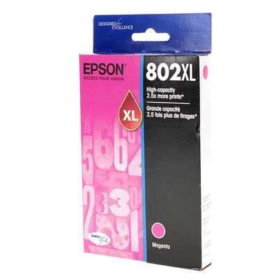 OEM Epson 802XL (T802XL320) Inkjet, Magenta, 1.9K High Yield