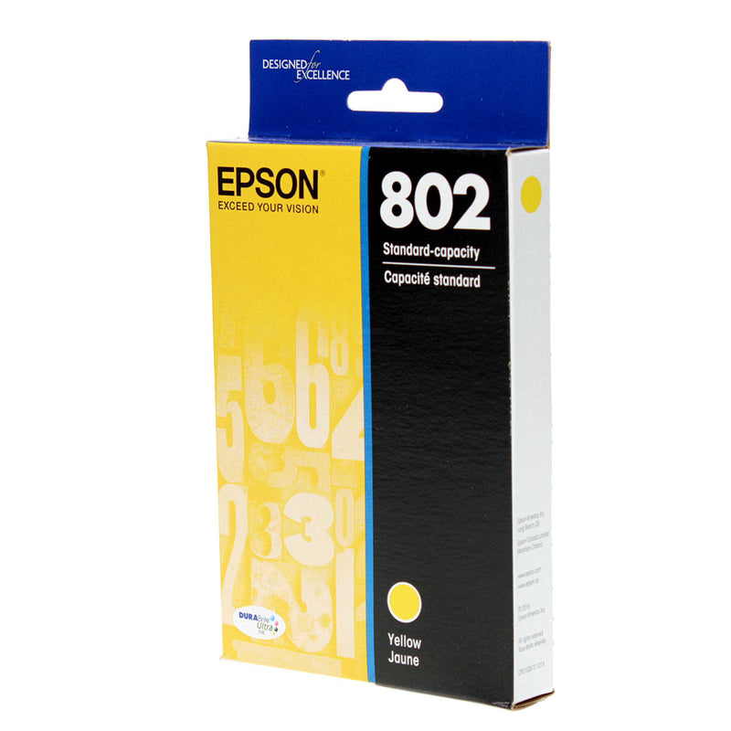 OEM Epson 802 (T802420) Inkjet, Yellow, 650 Yield