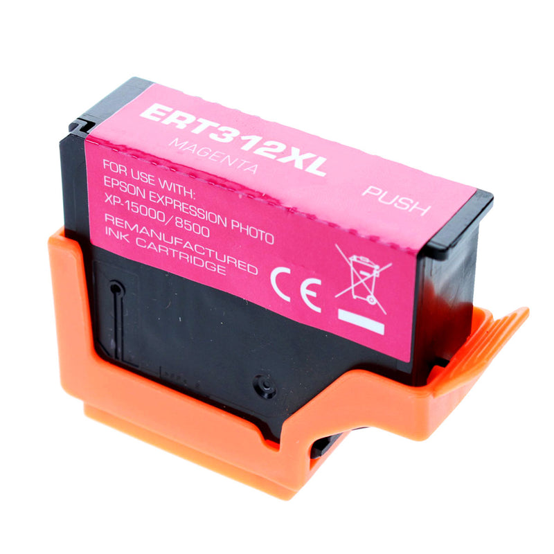 Remanufactured Epson 312XL (T312XL320) InkJet Cartridge, Photo Magenta, 500 High Yield