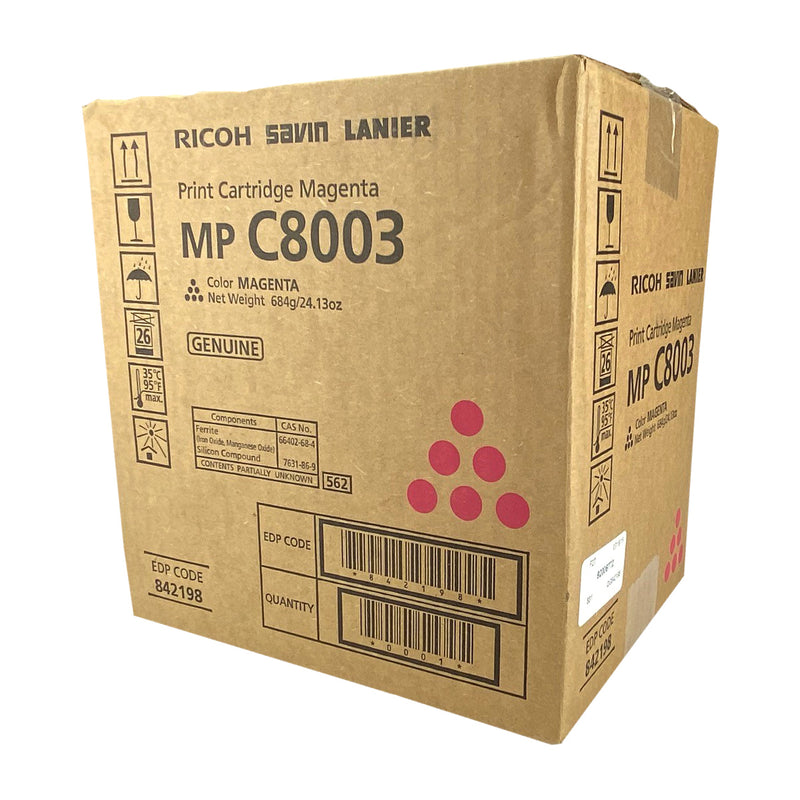 OEM Ricoh (842198) Toner Cartridge, Magenta, 26K Yield