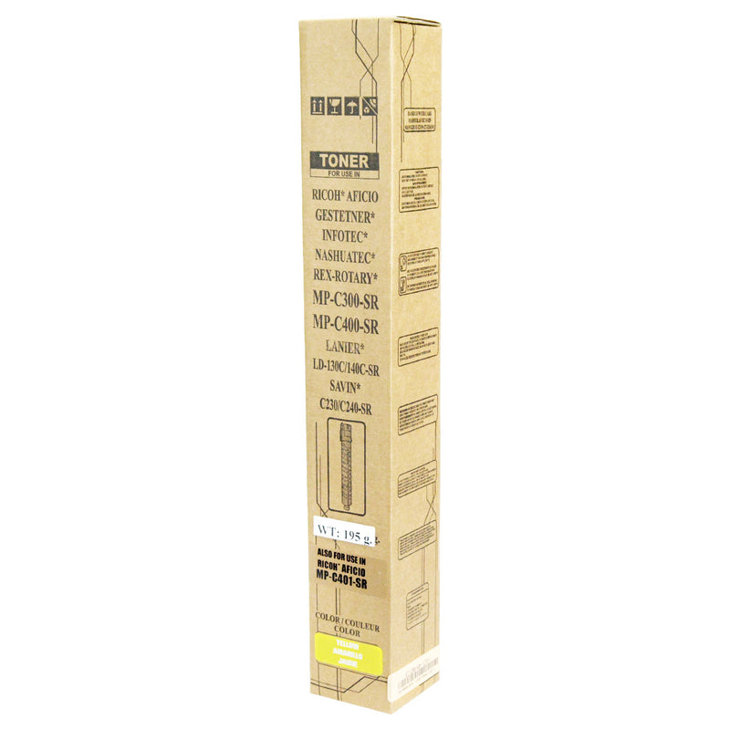 Compatible Ricoh MP C300 / MP C400 / MP C401 (841727) Toner Cartridge, Yellow, 10K Yield, TAA Compliant, Made in USA