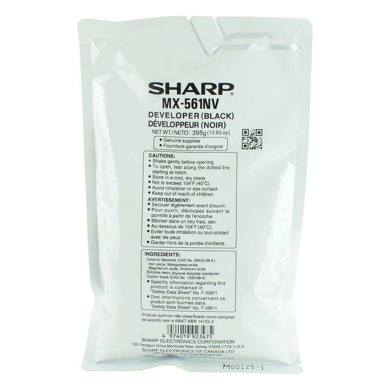 OEM Sharp MX-561NV Developer, Black, 600K Yield