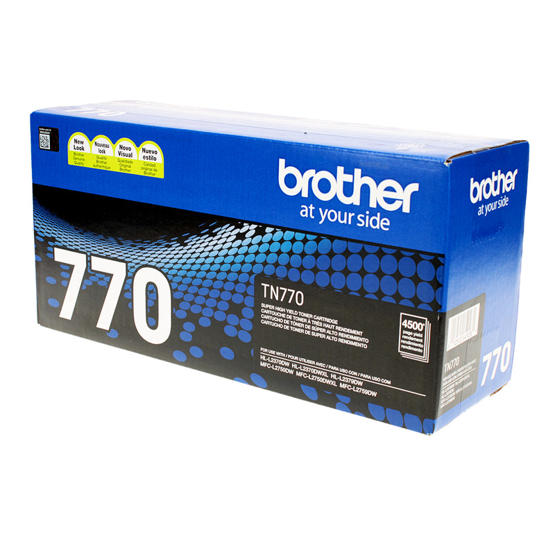 OEM Brother  (TN770) Toner Cartridge, Black, 4.5K Extra High Yield
