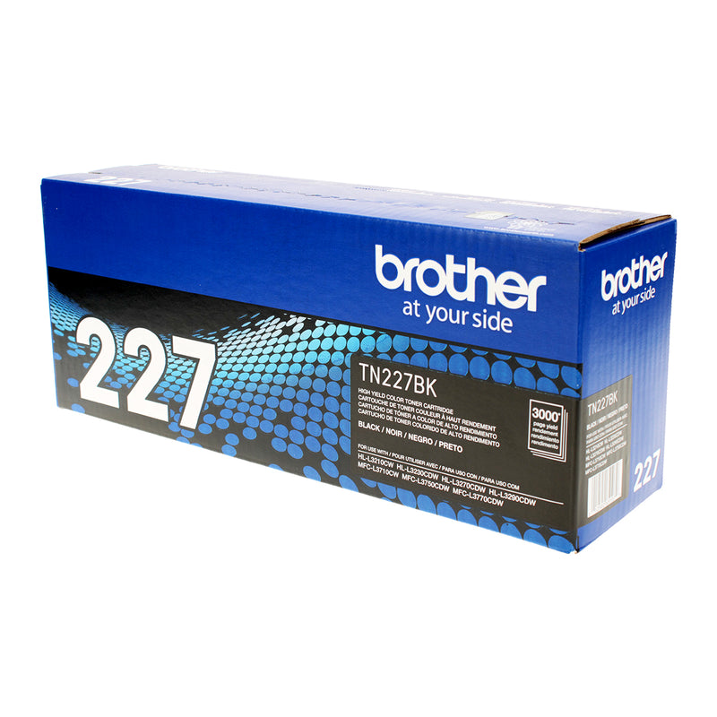 OEM Brother  (TN227BK) Toner Cartridge, Black, 3K High Yield