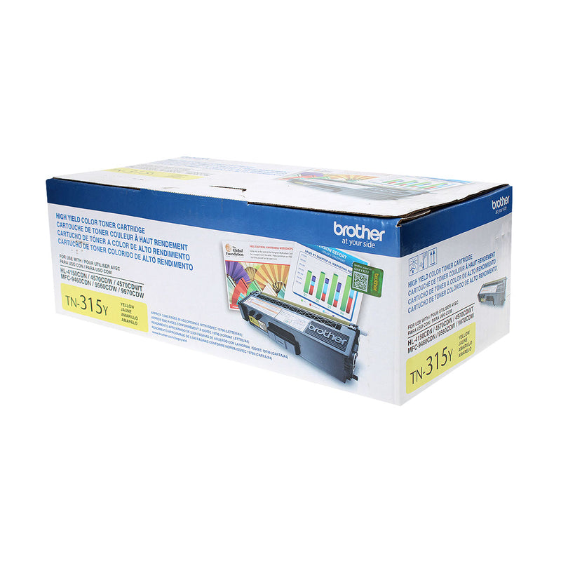 OEM Brother  (TN315Y) Toner Cartridge, Yellow, 3.5K High Yield