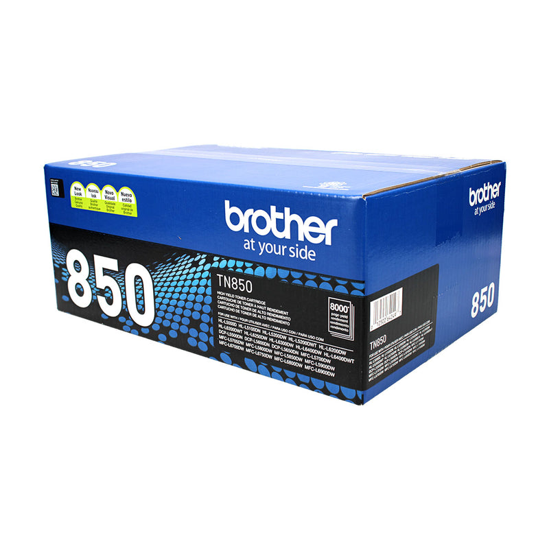 OEM Brother  (TN850) Toner Cartridge, Black, 8K High Yield