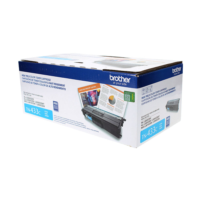 OEM Brother  (TN433C) Toner Cartridge, Cyan, 4K High Yield