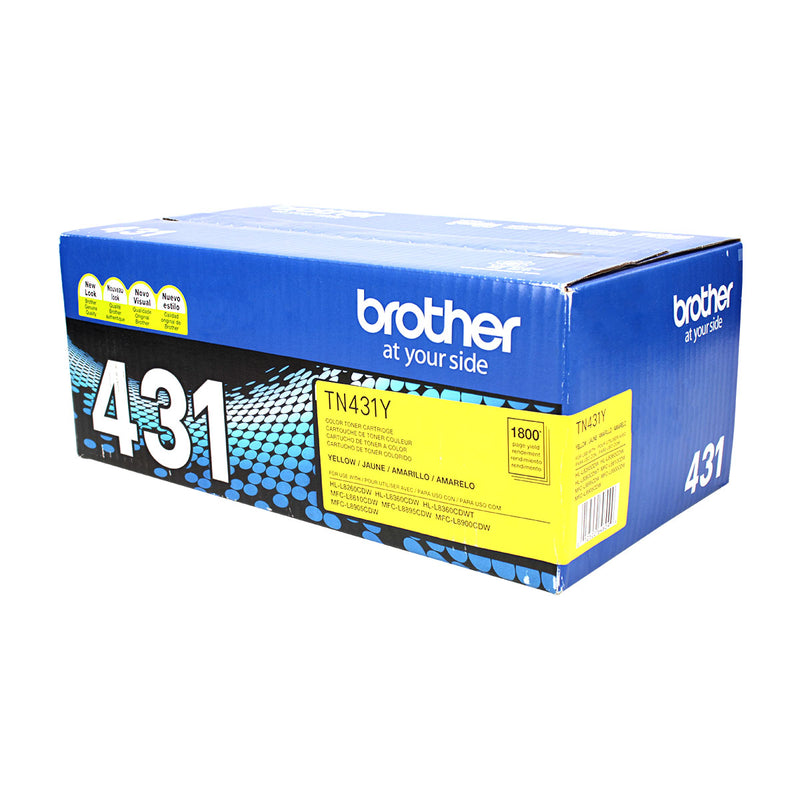 OEM Brother  (TN431Y) Toner Cartridge, Yellow, 1.8K Yield