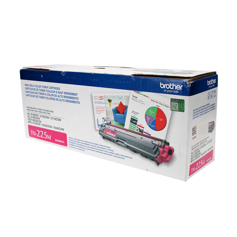 OEM Brother  (TN225M) Toner Cartridge, Magenta, 2.2K High Yield