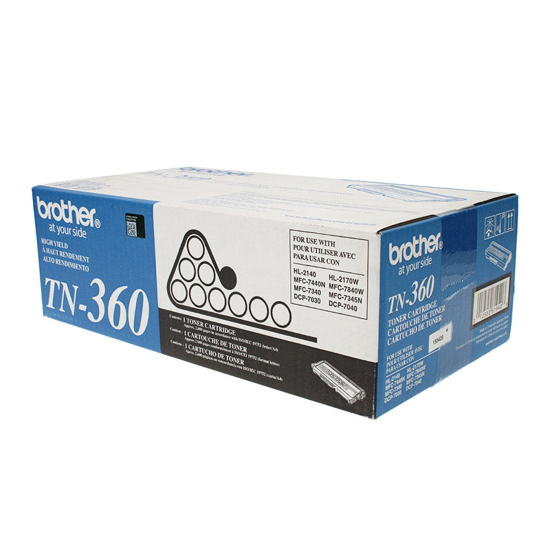 OEM Brother  (TN360) Toner Cartridge, Black, 2.6K Yield