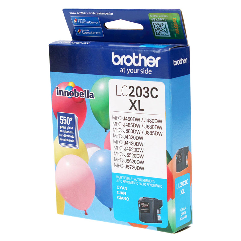 OEM Brother  (LC203C) Inkjet, Cyan, 550 High Yield