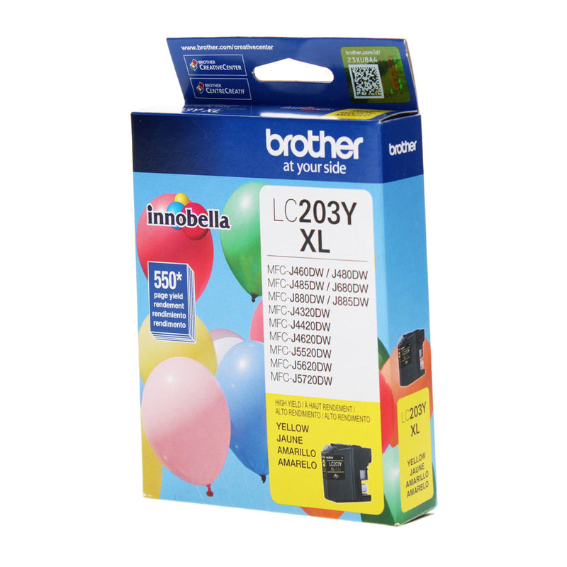 OEM Brother  (LC203Y) Inkjet, Yellow, 550 High Yield