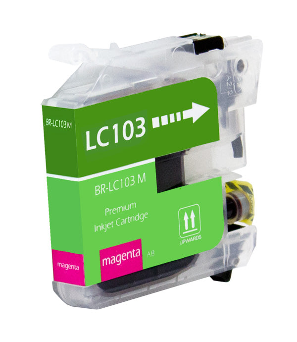 Compatible Brother LC103 (LC103M) InkJet Cartridge, Magenta, 600 High Yield