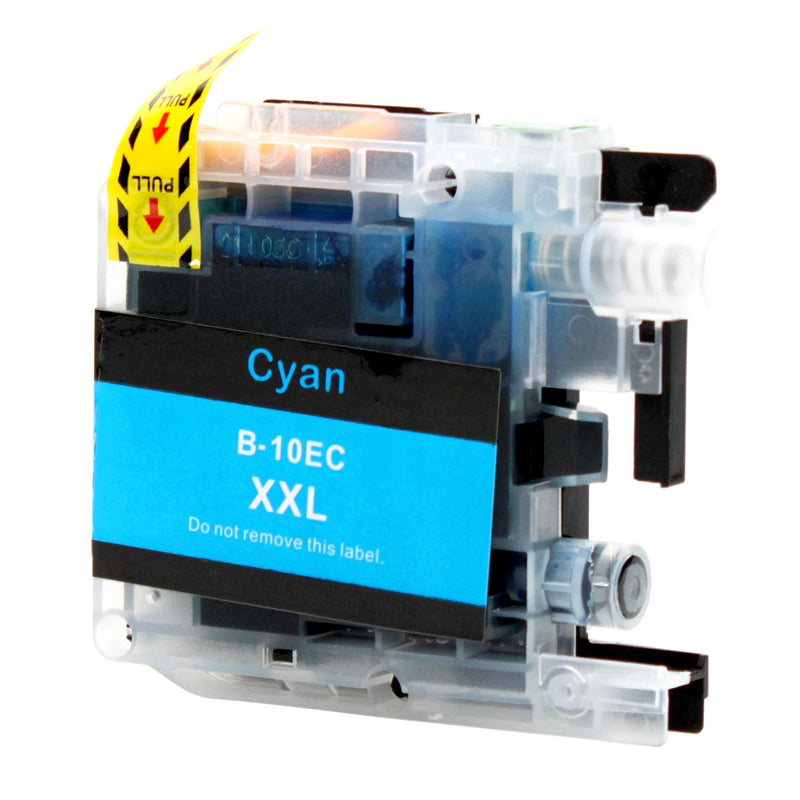 Compatible Brother LC10E (LC10EC) InkJet Cartridge, Cyan, 1200 Super High Yield