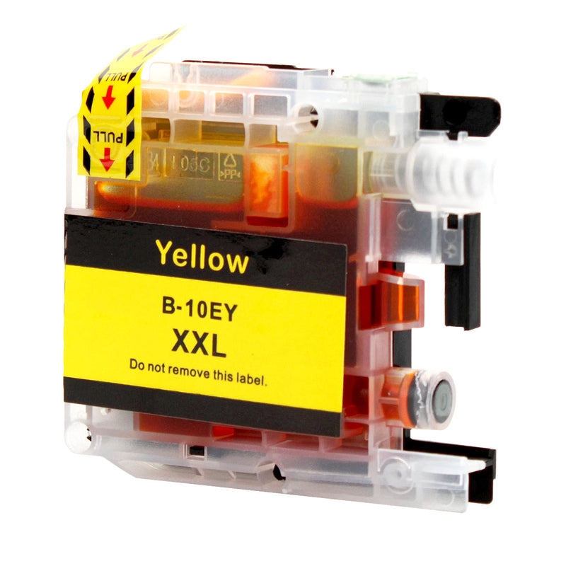 Compatible Brother LC10E (LC10EY) InkJet Cartridge, Yellow, 1200 Super High Yield