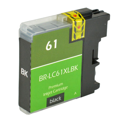 Compatible Brother LC61/LC65 (LC61BK,LC65HYBK) InkJet Cartridge, Black, 1100 High Yield