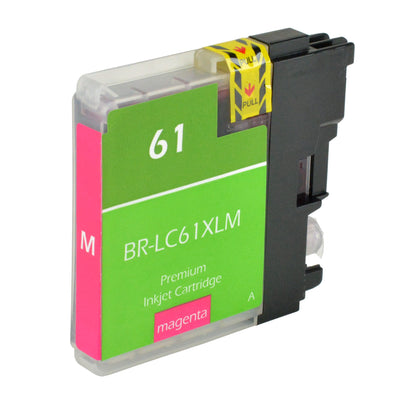 Compatible Brother LC61/LC65 (LC61M/LC65HYM) InkJet Cartridge, Magenta, 1700 High Yield
