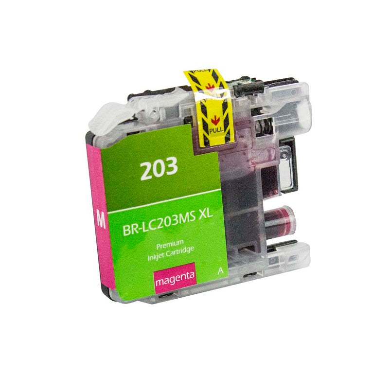 Compatible Brother LC203 XL (LC203MXL) InkJet Cartridge, Magenta, 550 High Yield