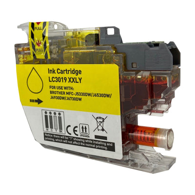 Compatible Brother LC3019 XXL (LC3019Y) InkJet Cartridge, Yellow, 1.5K Super High Yield