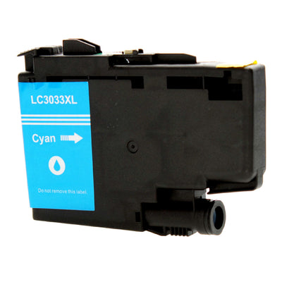 Compatible Brother LC3033 (LC3033C) InkJet Cartridge, Cyan, 1500 Super High Yield