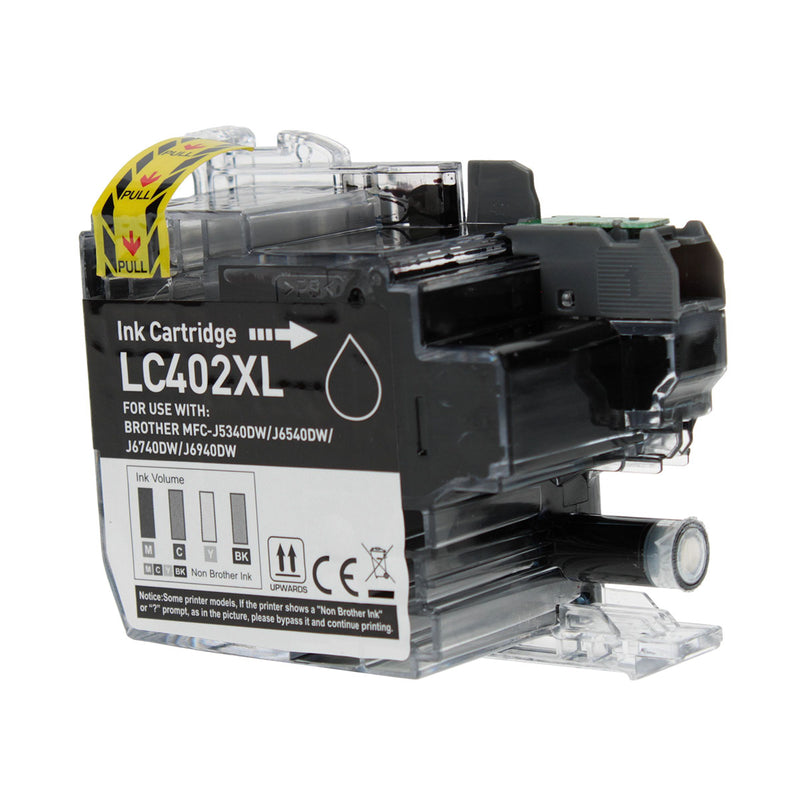 Compatible Brother LC402XLBK Inkjet Cartridge, Black, 3000 High Yield