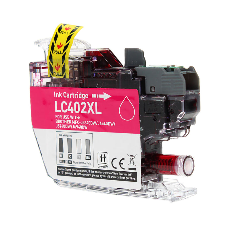 Compatible Brother LC402XLM Inkjet Cartridge, Magenta, 1500 High Yield