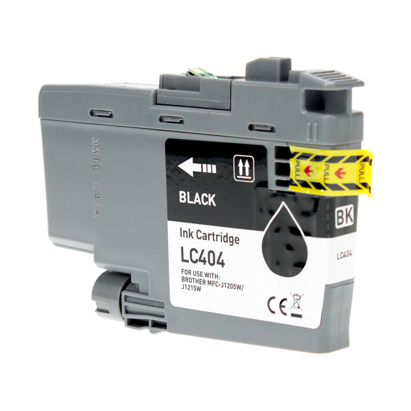 Compatible Brother LC404BK Inkjet Cartridge, Black, 750 Yield