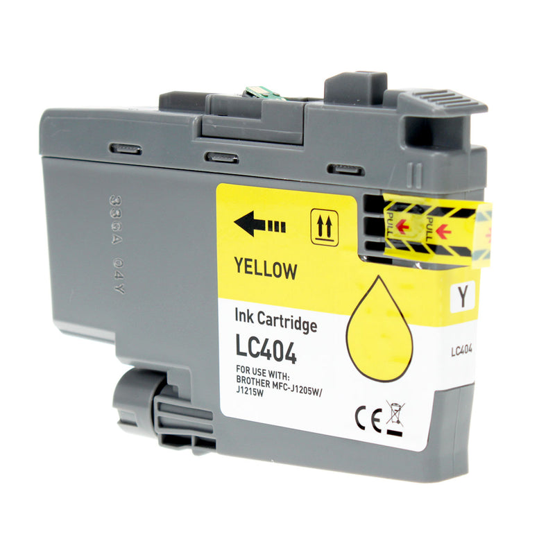 Compatible Brother LC404Y Inkjet Cartridge, Yellow, 750 Yield