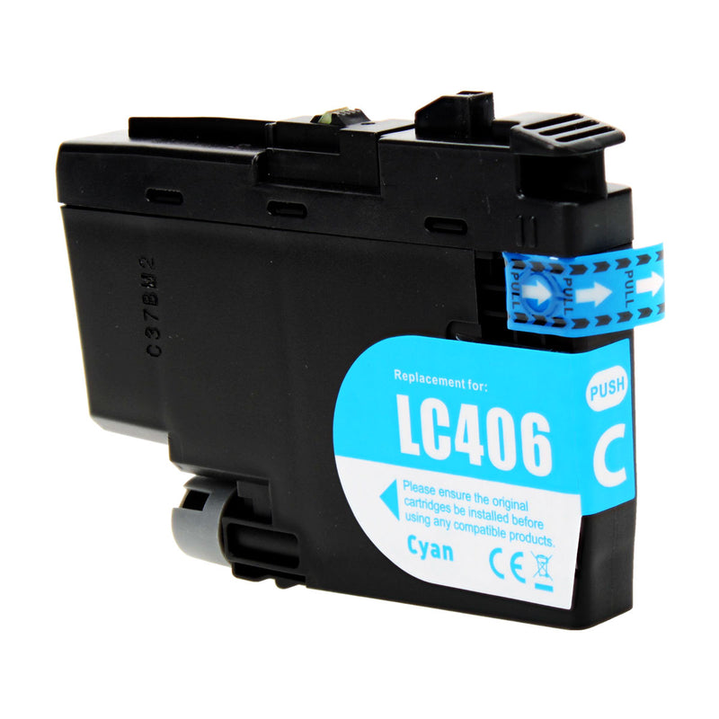 Compatible Brother LC406C Inkjet Cartridge, Cyan, 1500 Yield