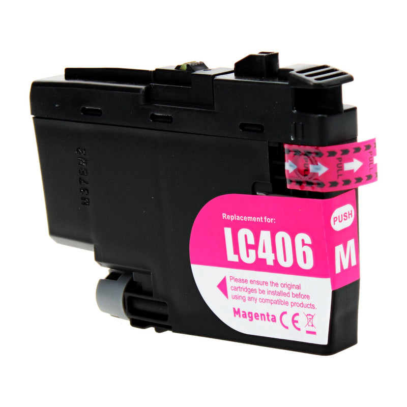 Compatible Brother LC406M Inkjet Cartridge, Magenta, 1500 Yield
