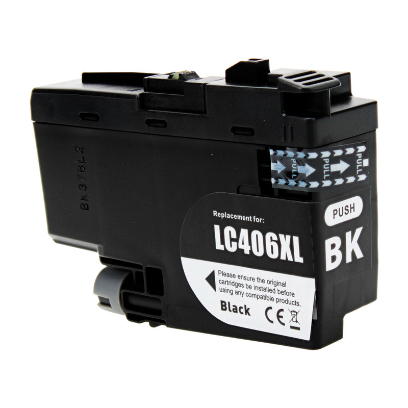 Compatible Brother LC406XLBK Inkjet Cartridge, Black, 6000 High Yield