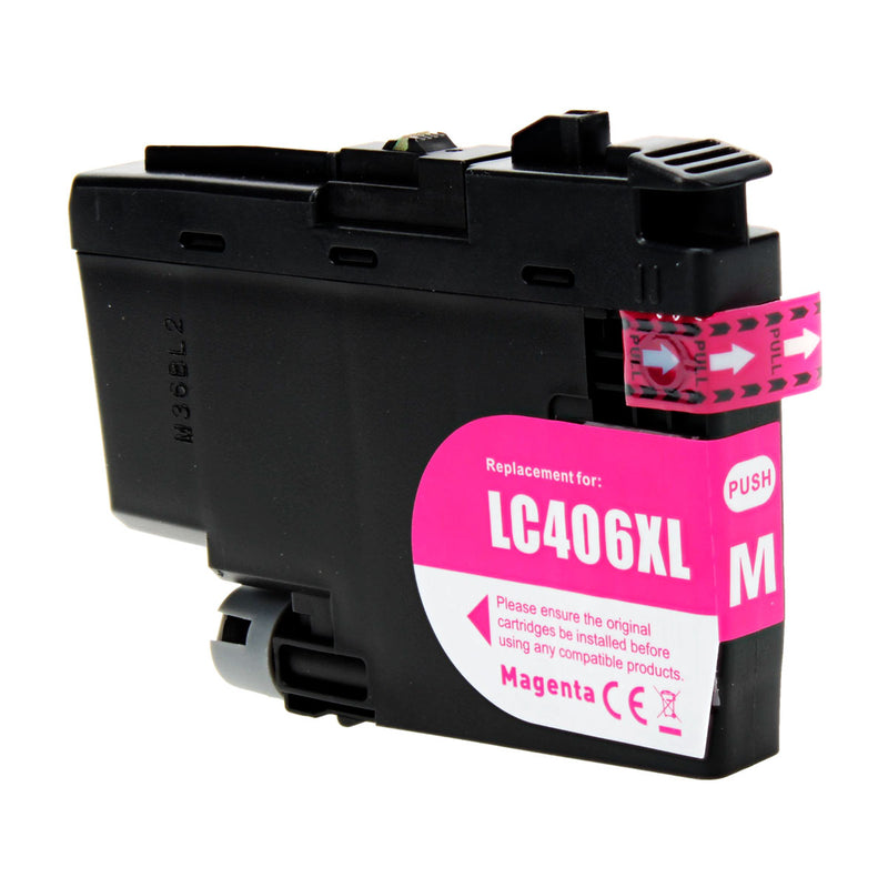 Compatible Brother LC406XLM Inkjet Cartridge, Magenta, 5000 High Yield