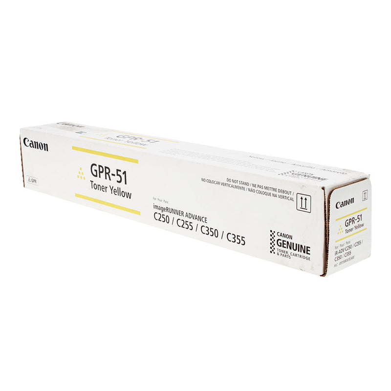 OEM Canon GPR-51 (8519B003) Toner Cartridge, Yellow, 21.5K Yield