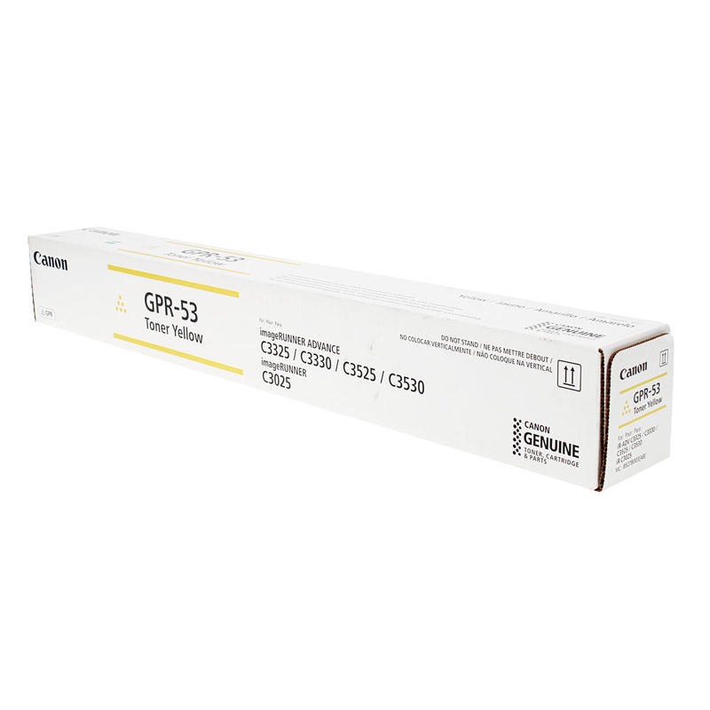 OEM Canon GPR-53 (8527B003) Toner Cartridge, Yellow, 19K Yield