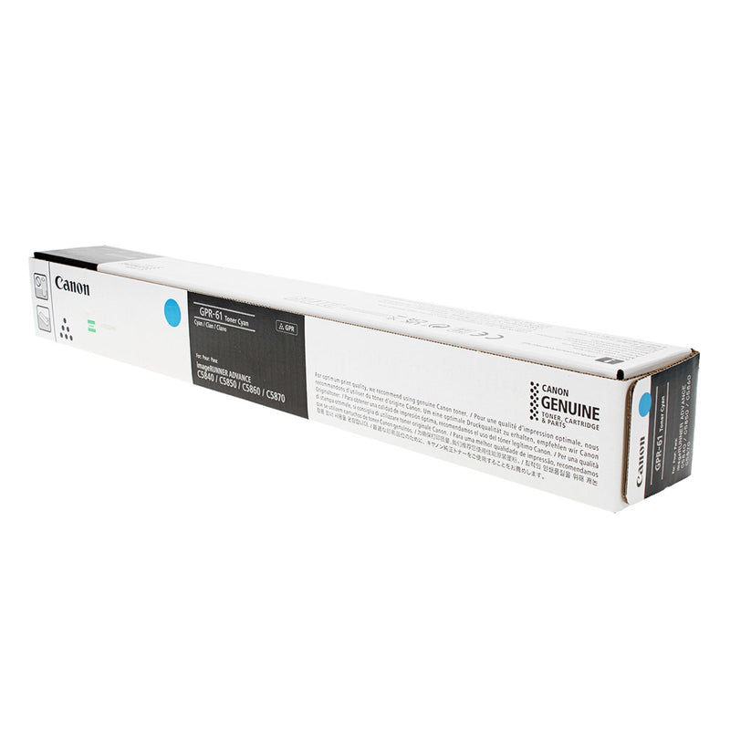 OEM Canon GPR-61 (3764C003) Toner Cartridge, Cyan, 60K Yield