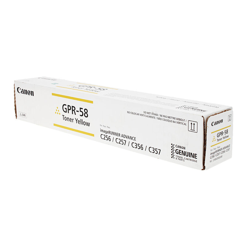OEM Canon GPR-58 (2185C003) Toner Cartridge, Yellow, 18K Yield
