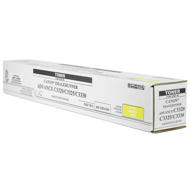 Remanufactured Canon GPR-53 (8527B003AA) Toner Cartridge, Yellow, 19K Yield, TAA Compliant, Made in USA