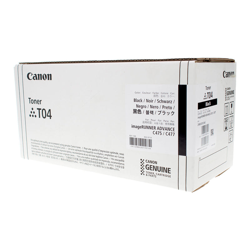 OEM Canon T04 (2980C001) Toner Cartridge, Black, 33K Yield